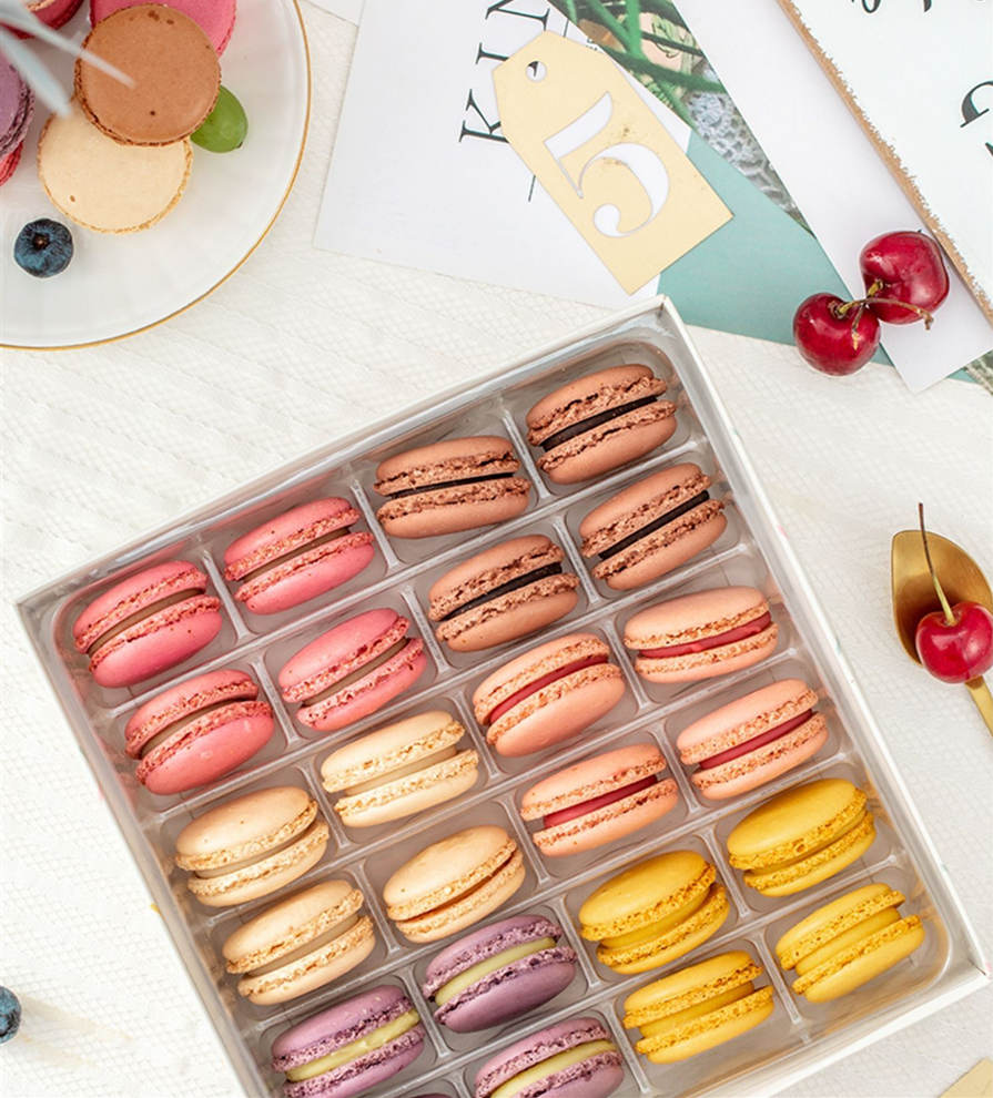 24 macaron clamshell packaging 