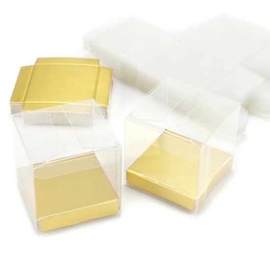Pack of 10 Acetate Boxes with base 80mmx80mmx90mm