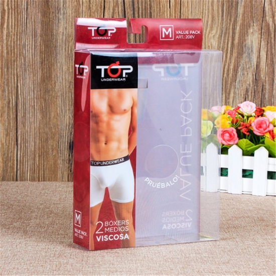  Custom Underwear Packaging PVC Transparent Box