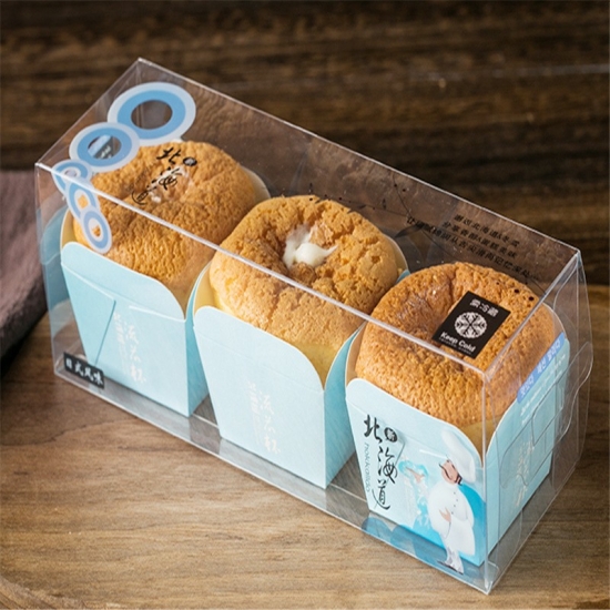 Clear plastic cake box packaging