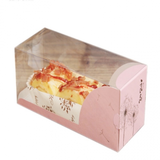 Clear plastic cake box packaging