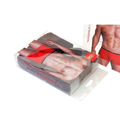 Clear PVC underwear plastic packaging box