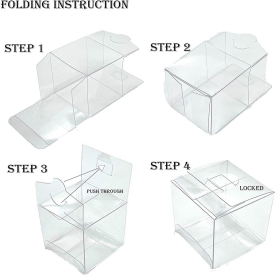 Clear boxes for wedding favors