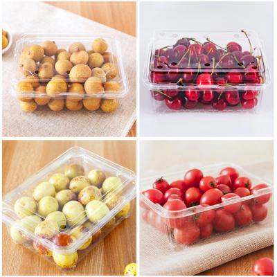 Clear clamshell fruit container