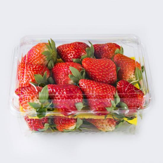 Clear clamshell fruit container